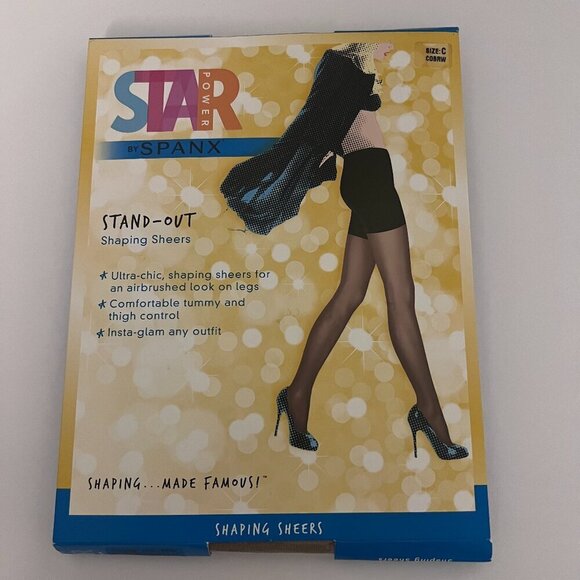 Star Power by Spanx Stand Out Shaping Sheers Brown Size C - Picture 1 of 4